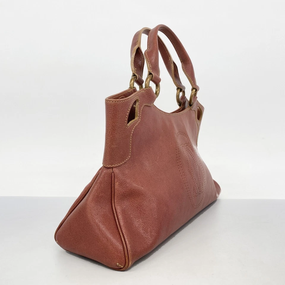 Cartier Marcello Red Leather Shoulder Bag Gold Tone Vintage Authentic - Image 2 of 4