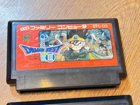 Dragon Quest II & III Famicom 2-Game Set Enix NTSC-J Tested Japan