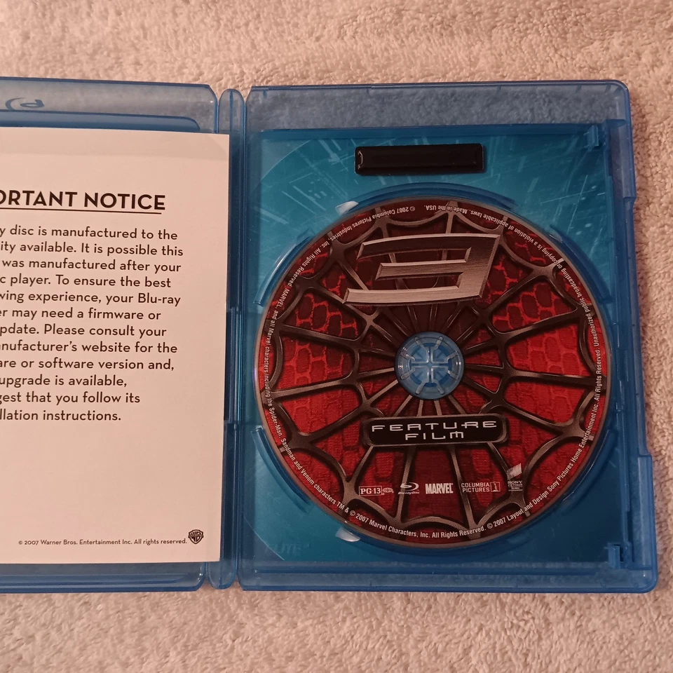 Spider-Man 3 (Blu-ray 2-Disc Set, 2007) Tobey Maguire Kirsten Dunst James Franco - Image 4 of 4