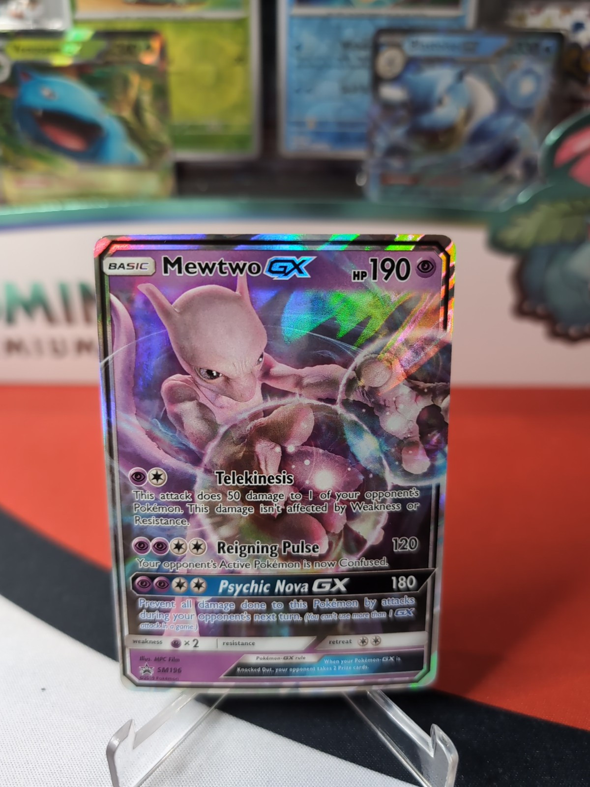 Mewtwo GX - SM196 - Pokemon Sun & Moon Promo Ultra Rare Card NM
