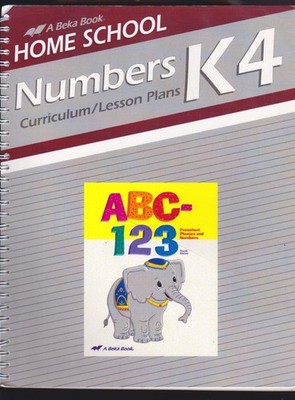 a beka book: Homeschool Numbers Curriculum/Lesson Plans K4 Spiral-bound VG