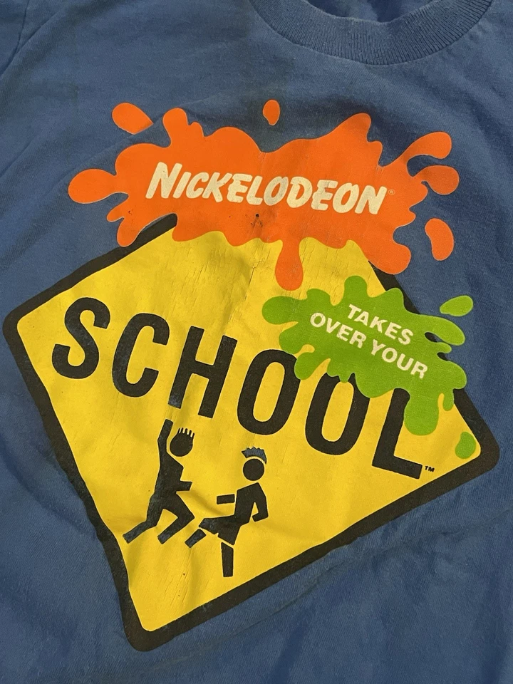 Vintage 1991 Nickelodeon takes over your school Marvista promo tee size S - Image 3 of 4