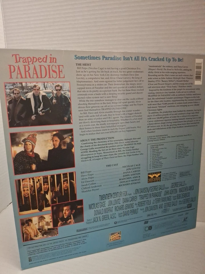 Trapped in Paradise (LASERDISC, 1995) Nicolas Cage, gr - Изображение 2 из 2