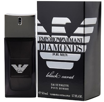 EMPORIO ARMANI DIAMONDS BLACK CARAT 1.7 oz / 50 ml EDT Men Cologne Spray