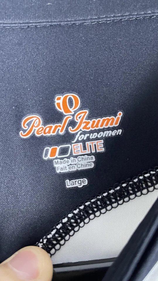 Camiseta de ciclismo Pearl Izumi para mujer grande negra blanca ELITE cremallera completa 3 bolsillos Foto 3 de 4