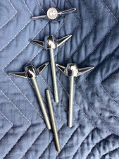 Vintage Chrome T-bar Style Valve Cover Wing Nut Bolts Lot Of 4 Nos