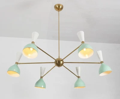 Mi Siècle Spoutnik diablo Lampe Moderne Plafonnier Lustre Cuisine 12 Clair - Photo 1/3