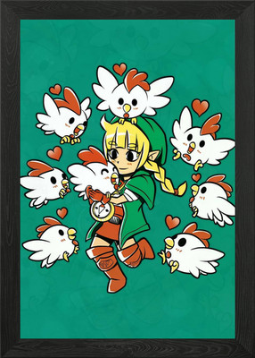 Linkle The Cucco Queen Gerahmtes Wandbild Poster Leinwanddruck Bild