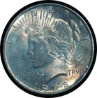 1923 Peace Dollar Gem BU Cool Toning