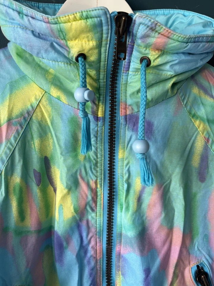 vintage women’s ski jacket, from 1980s early 1990s multi Colours Size size 12 - Image 3 of 4