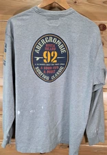 VTG Abercrombie & Fitch Surfing Classic Long Sleeve Shirt Men Large Beach USA 90