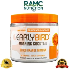 EarlyBird Energy Drink Powder - Morning Cocktail Blood Orange - 45 Servings