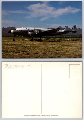 Continental Lockheed Super Constellation Airliner Postcard
