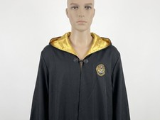 Disguise Harry Potter Hogwarts Robe Adult Size L XL Black Gold Hooded Costume