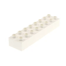 1X Lego Duplo Building Brick 2X8 Cream White House Building 2762 6168 3090 4199