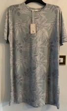 BNWT Green Leaf Print Nightdress Size 14 By TU 100% Cotton