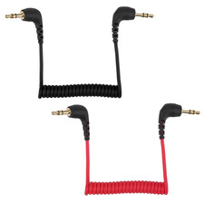 2Pcs 3.5Mm TRS Microphone Cable, Coiled Male to Male Audio Patch Cord Compatible