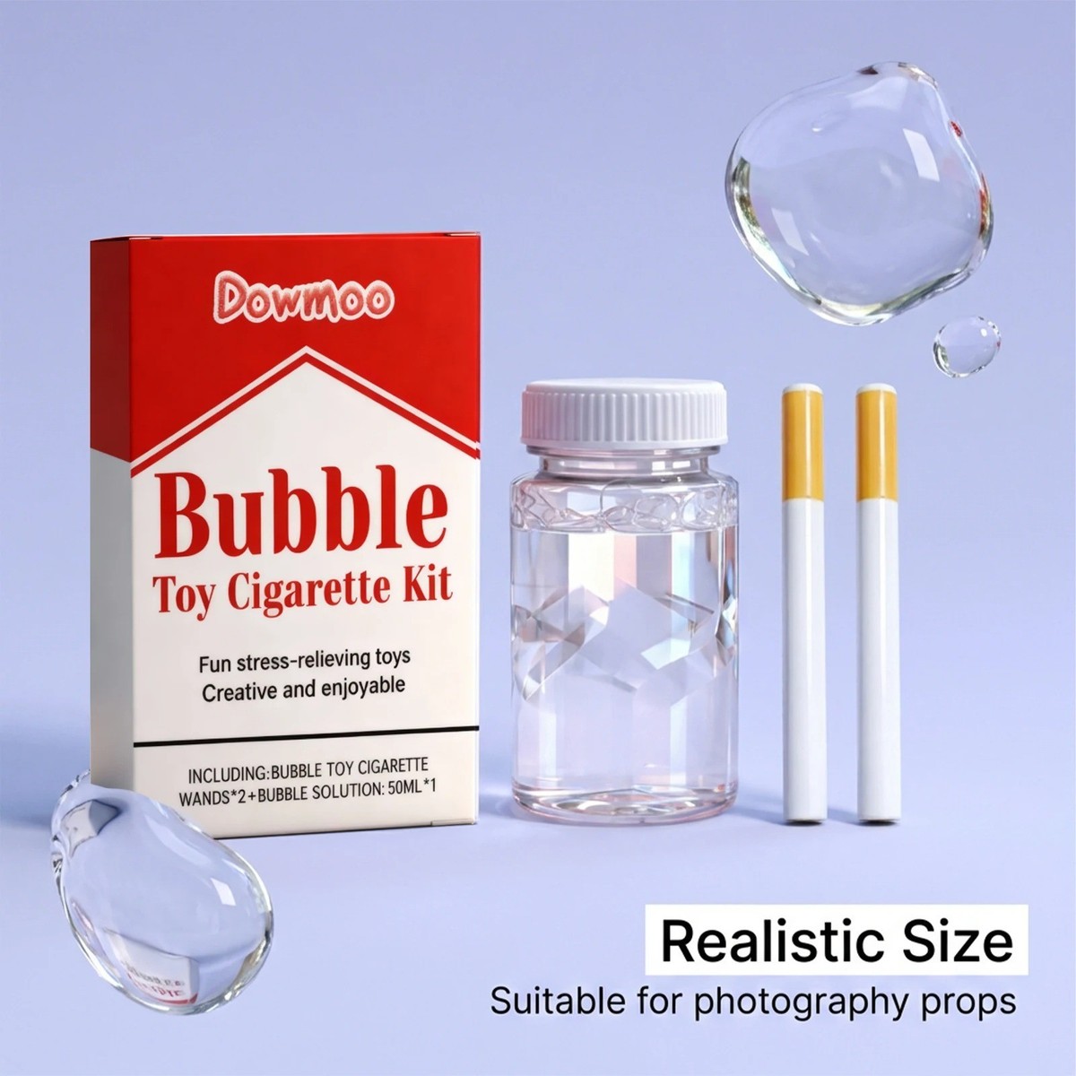 Bubble Toy Cigarette, Stress Relief Toy Fake Bubbles Smoke Cigarettes