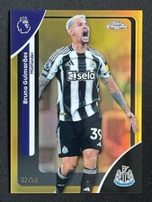 Bruno Guimaraes 2025-26 Topps Chrome Premier League Gold Refractor Base /50 #143