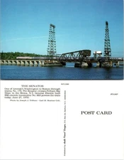 Train Railroad Amtrak's Washington #176 The Senator Pelham Bay Draw NY Postcard