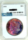 1881-P  Rare Date Gem BU +  Morgan Dollar Vibrant  Rainbow Toned PQ Coin