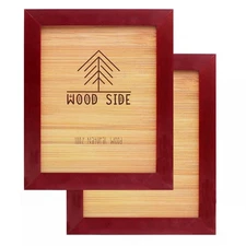 8.5 x 11 Wooden Rustic Picture Frames - Set of 2 for Diploma Documents and Ce...