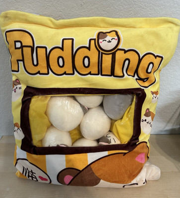 Pudding Cat Kawaii Plush Pillow Cushion Cute Animal Character Decorative