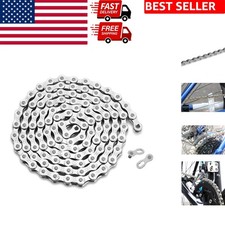 Stainless Steel Bike Chain   6/7/8 Speed, 116 Links, Durable  Easy to Install