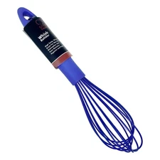 Chef Craft Silicone Wire Whisk 10.5" Blue Heat Resistant Kitchen Cooking Utensil