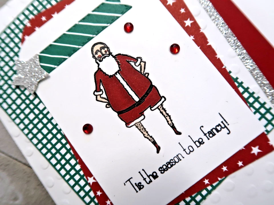 Stampin' Up! Kit de Cartas - VISIONS OF SANTA - Juego Todo Incluido de 4 Cartas Foto 3 de 4