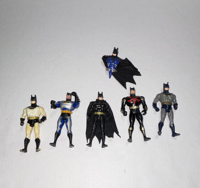 Batman Mixed Lot 6 Plastic Action Figures No Box Comic Book Heroes