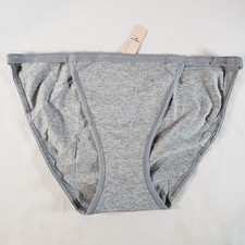 Victoria's Secret String Bikini Medium Heather Gray Cotton Blend