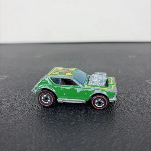 Vintage Hot Wheels Redline Gremlin Grinder 1974 Green Hong Kong