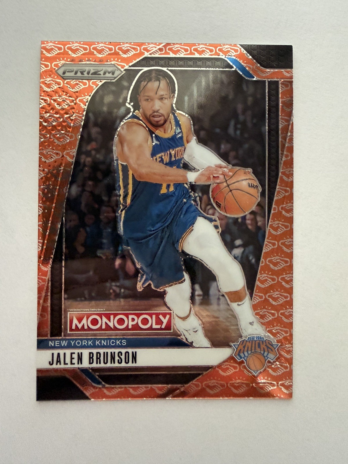 “2024-25 Prizm Monopoly Jalen Brunson Orange Handshake Deal Parallel 07/25 SSP