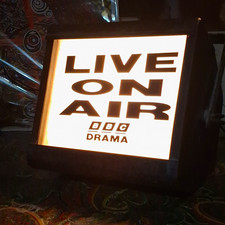 BBC Drama LIVE ON AIR Light Box Lamp Black Vintage/Retro Plug-in Switch