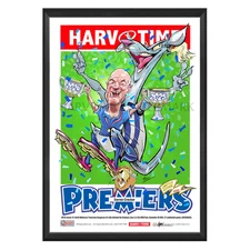 North Melbourne Tasmanian Kangaroos 2025 AFLW Premiers, Harv Time Print Framed