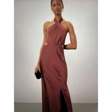 NWT MINKPINK BLOWOUT Finlay Midi Dress in Clay Xize XL MSRP $169