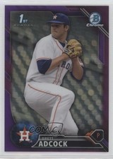 2016 Bowman Draft Chrome Picks Purple Refractor 61/250 Brett Adcock #BDC-49 0l2