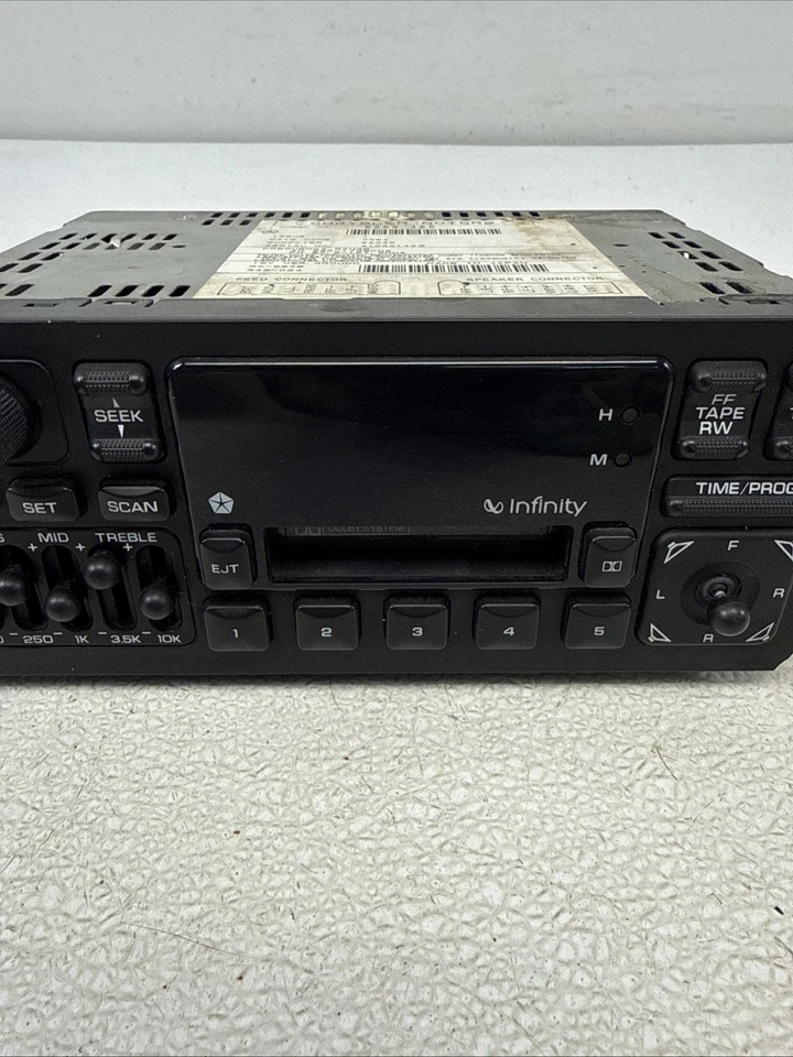 1987-2002 Dodge Chrysler Infinity Stereo 5-Band Radio AM FM Cassette OEM 5269425 - Image 3 of 4
