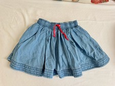 Mini Boden 6-7 Chambray Blue Twirl Skirt