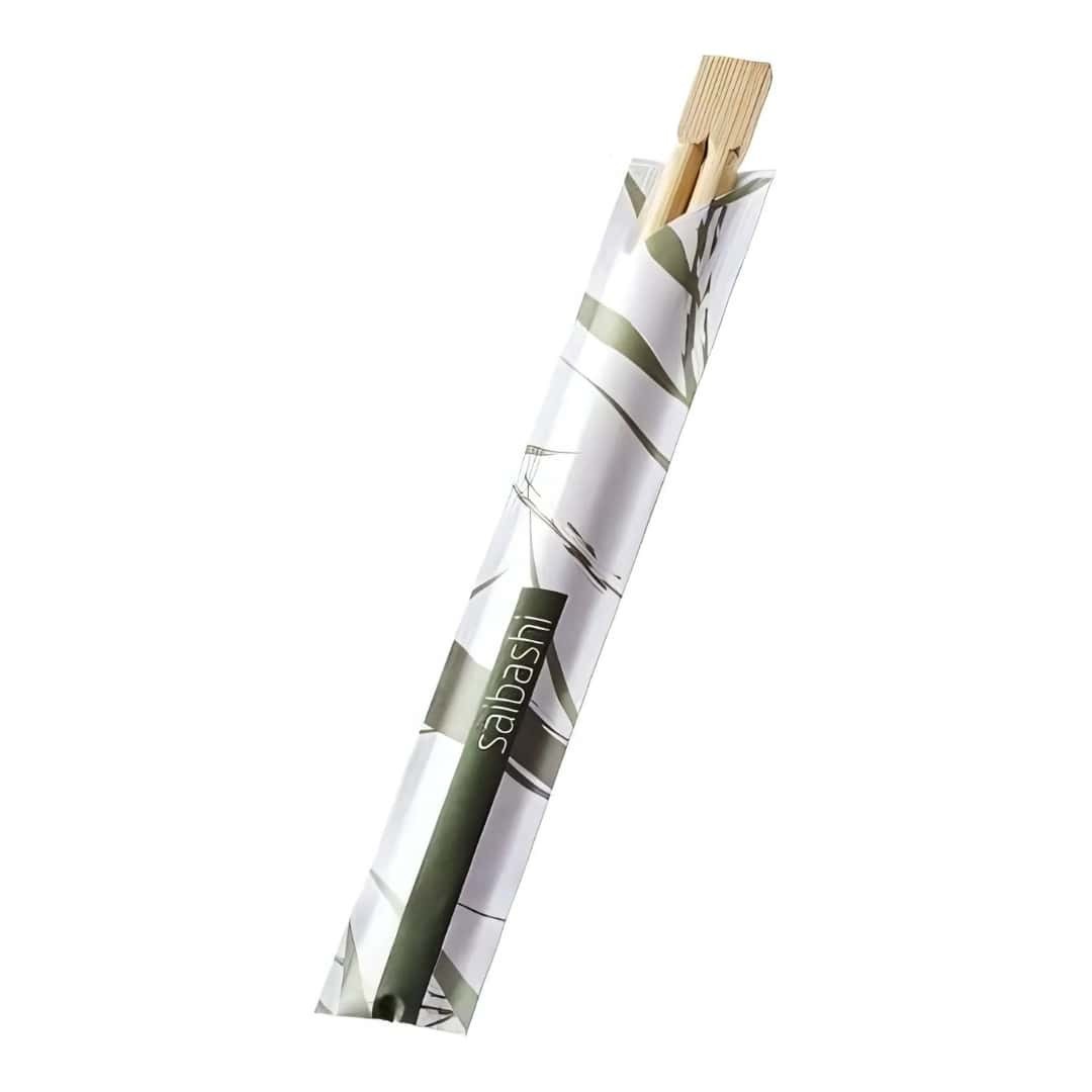 Chopsticks Sushi IN Bamboo Print White 21 CM 100 Pieces Leone Shrink