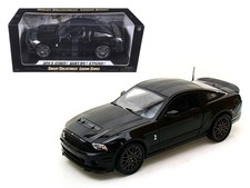 2013 Ford Shelby Mustang Cobra GT500 SVT Black with Black Stripes 1/18 Diecast C