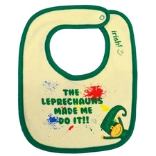 Traditional Craft Limited Yellow Leprechaun Made Me Bib