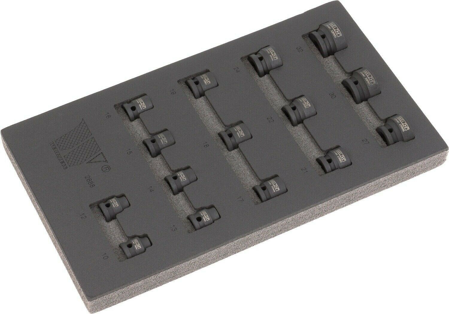 Welzh Werkzeug Stubby Short Impact Socket Set 1/2 15-Piece 10-32mm 2888-WW
