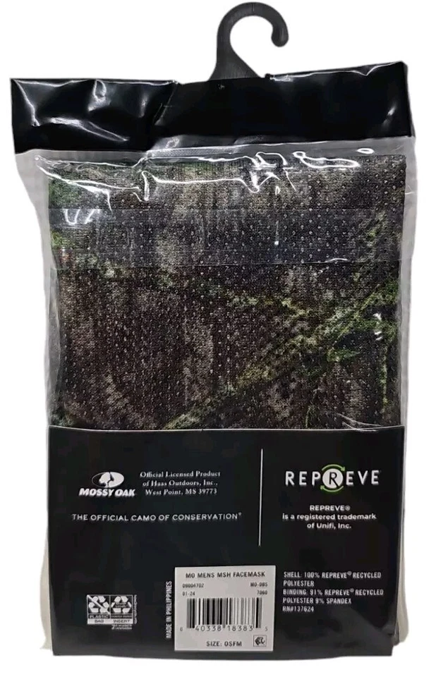 Turkey Hunt Accessories Mesh Facemask Mossy Oak "OBSESSION" NWTF Official Camo - Image 2 of 4