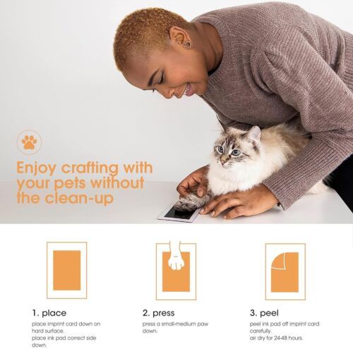 Paw Print Clean Touch Ink Pad Kit for Dogs and Cats, Pet Owner Keepsake - Picture 3 of 5