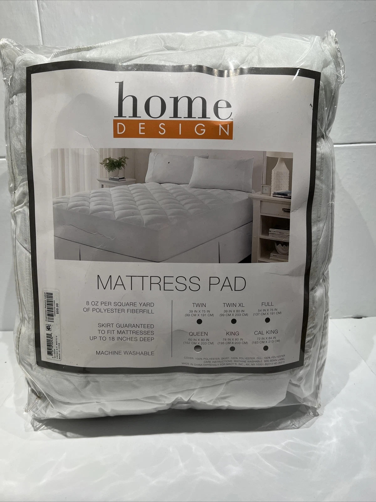 Home Design queen Comfortable Durable Soft Mattress Pad -