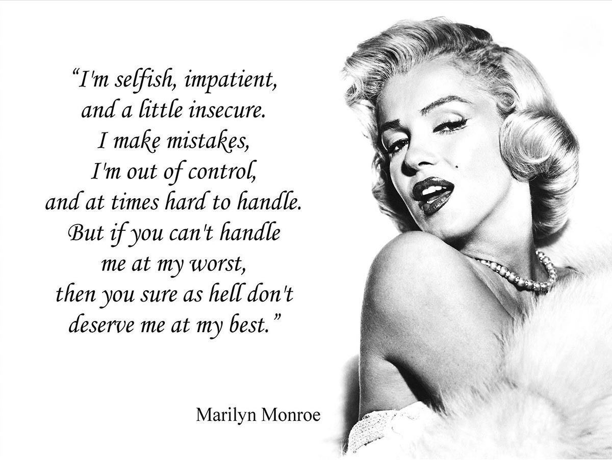 Citations En Noir Et Blanc De Marilyn Monroe
