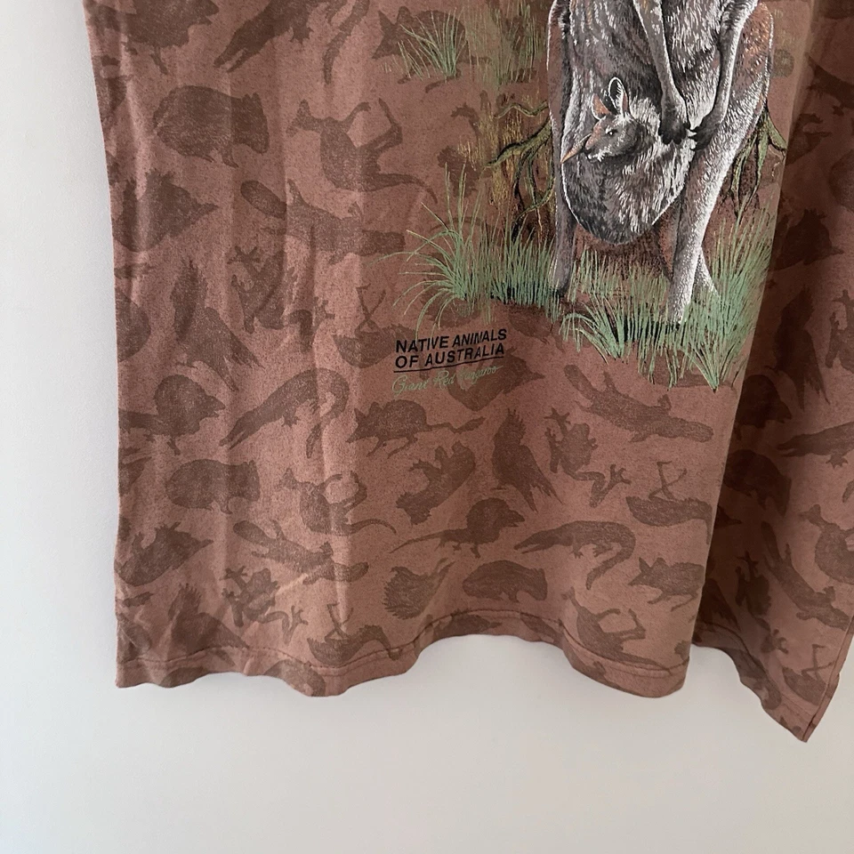 Vintage Aussie Themes “Giant Red Kangaroo” Graphic AOP Shirt - Mens XL - image 4 of 4