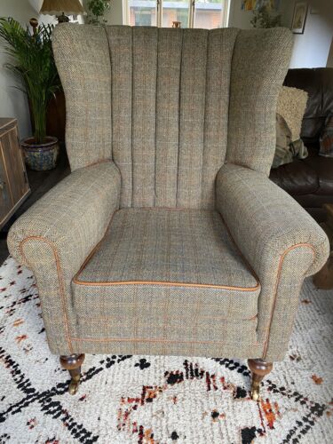 Large Tetrad Harris Tweed Dunmore Chair